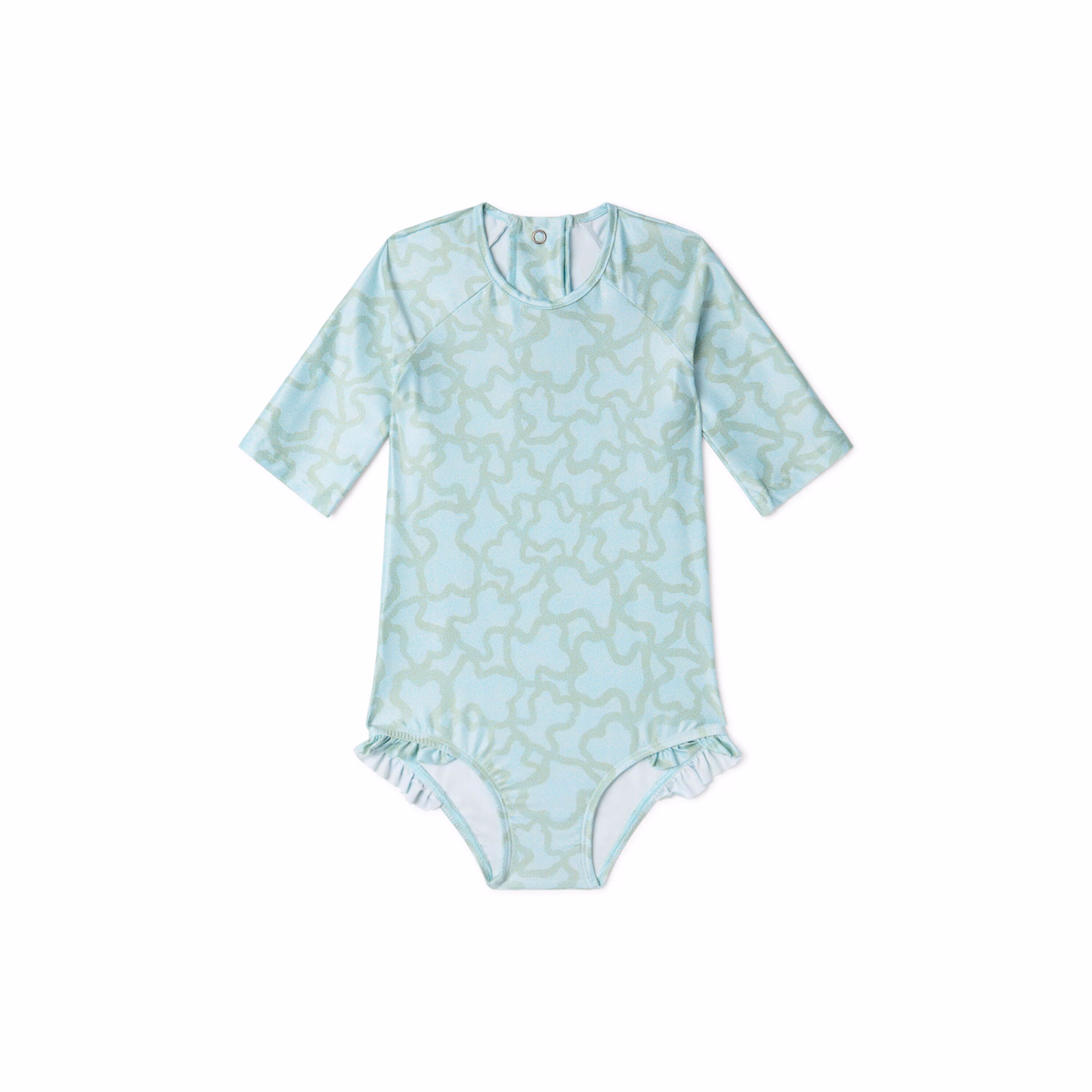 Bañador integral de niña manga larga Kaos verde