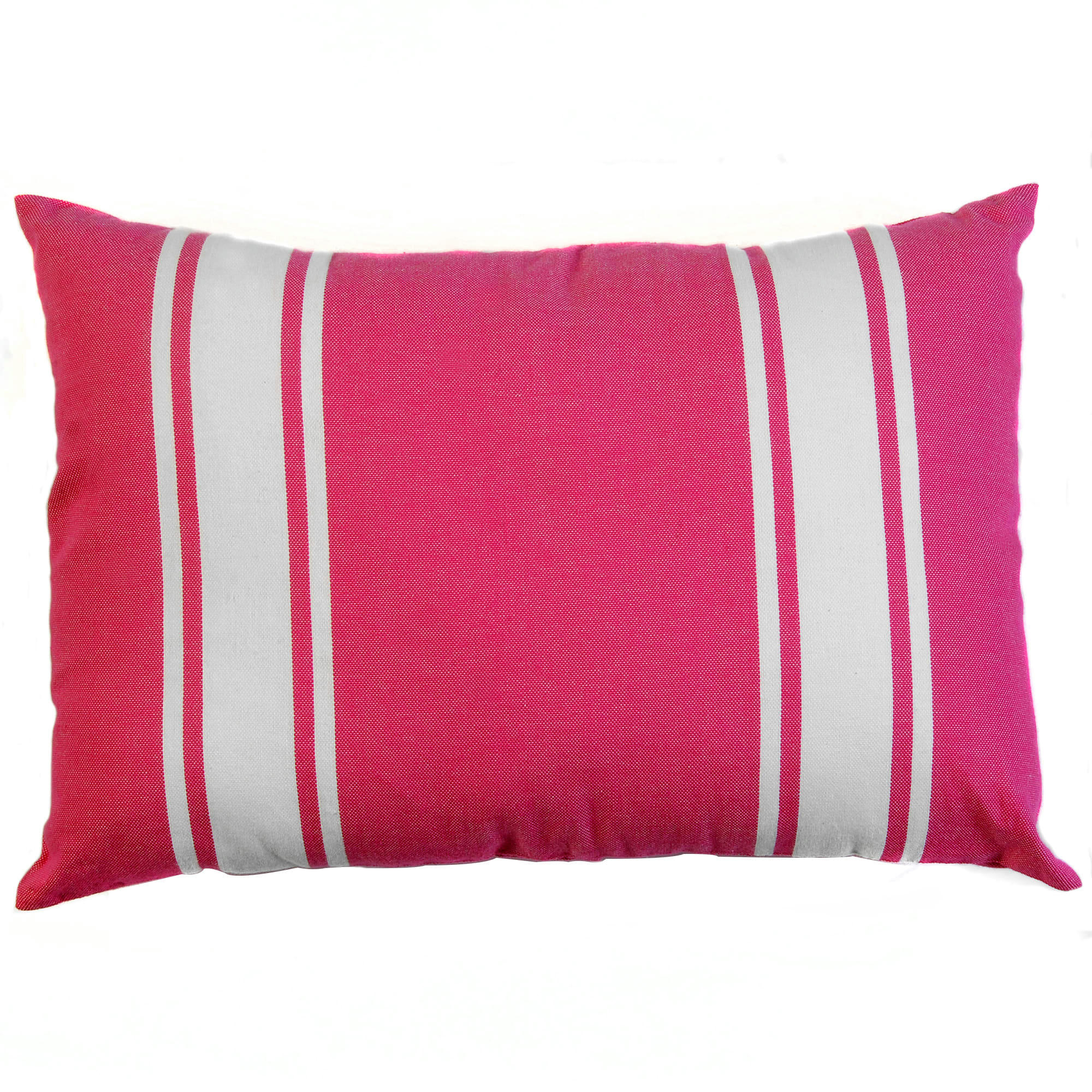 CASABLANCA - Housse de coussin coton fushia rayures blanches 35 x 50