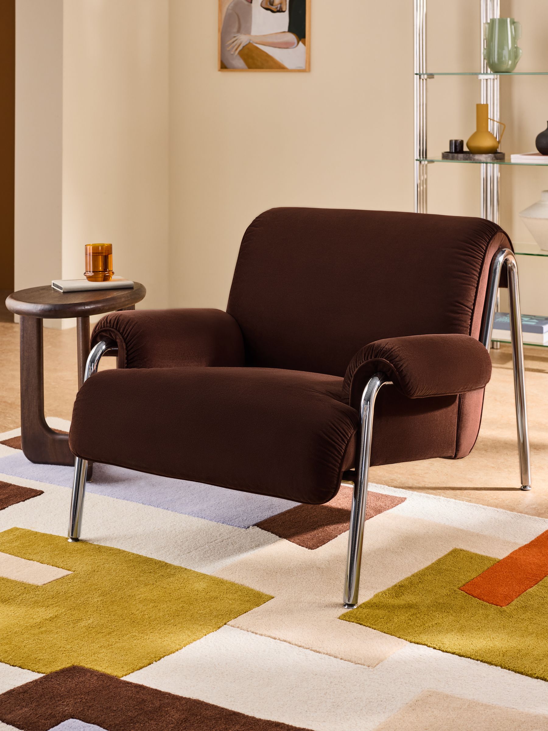 Lorien Chair in Velvet Dark Truffle Brown