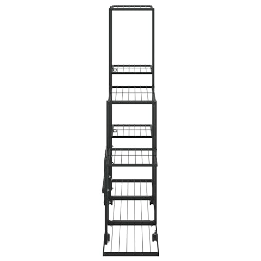 NNEVL Flower Stand with Wheel 94.5x25x92.5 cm Black Metal