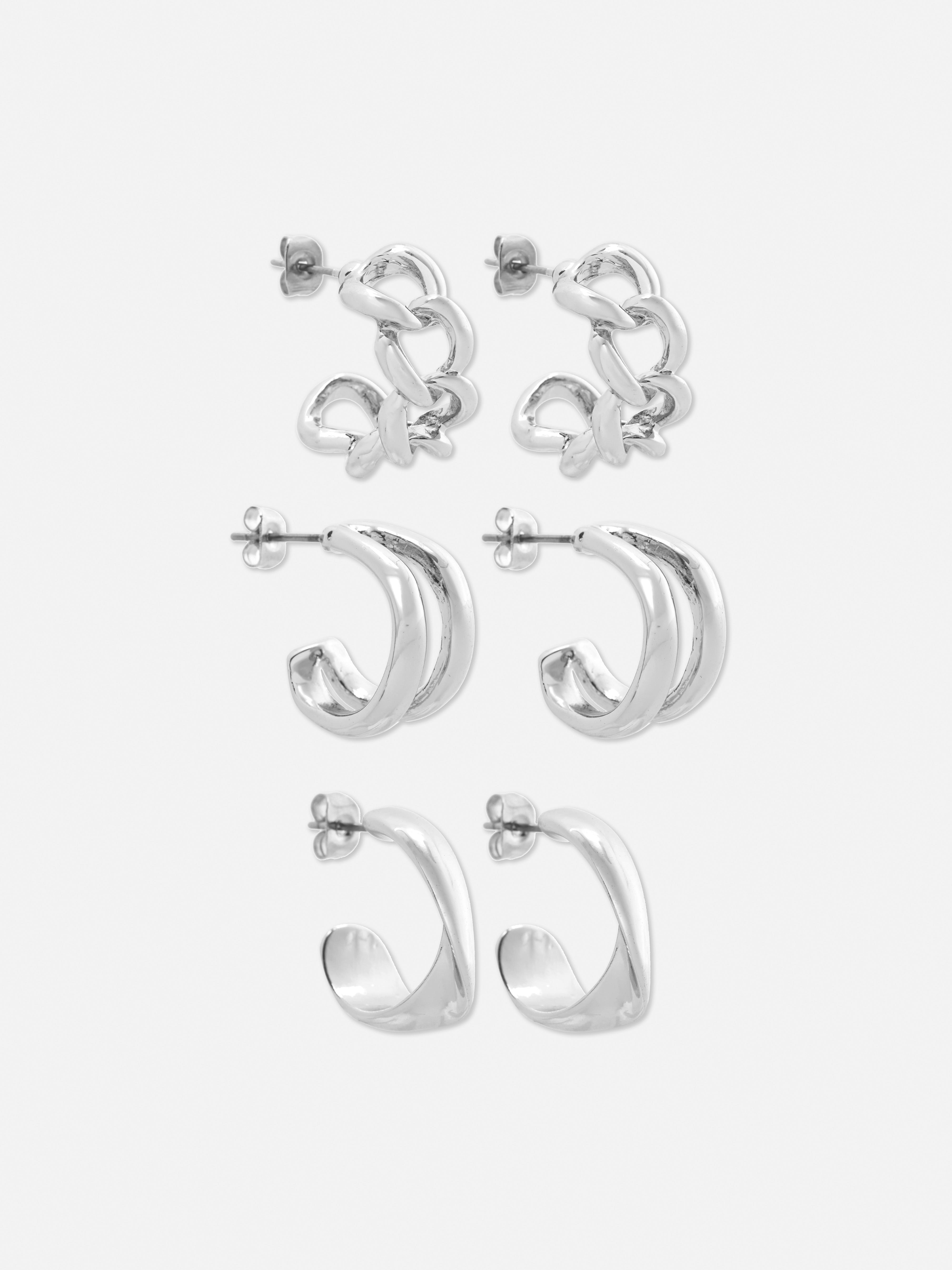 6pk The Edit Twist Stud Earrings