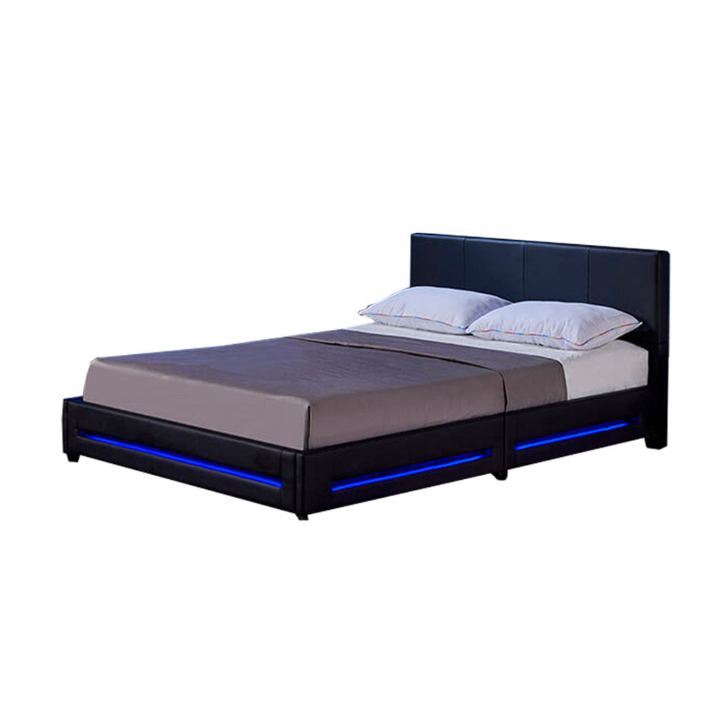 Home Deluxe LED bed ASTEROID zwart 180 x 200 cm
