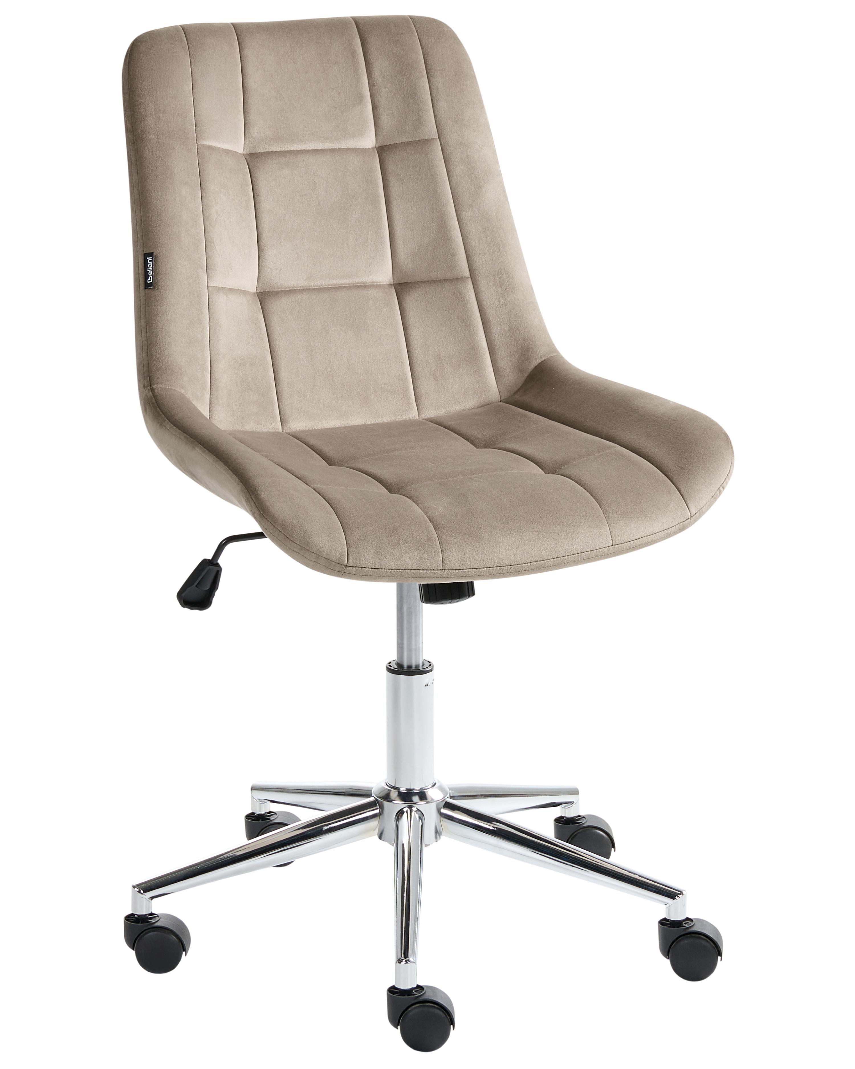 Office Chair MELROSE Velvet Taupe