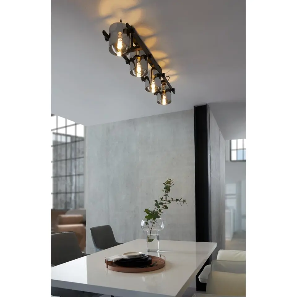 EGLO Hornwood 2 Plafondlamp - E27 - 111 cm - Zwart