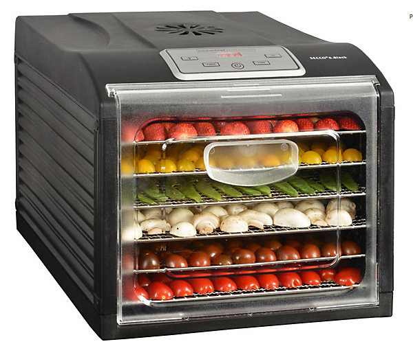 Déshydrateur fruits et légumes 6 plateaux 500w Kitchen Chef SECCO 6 BLACK