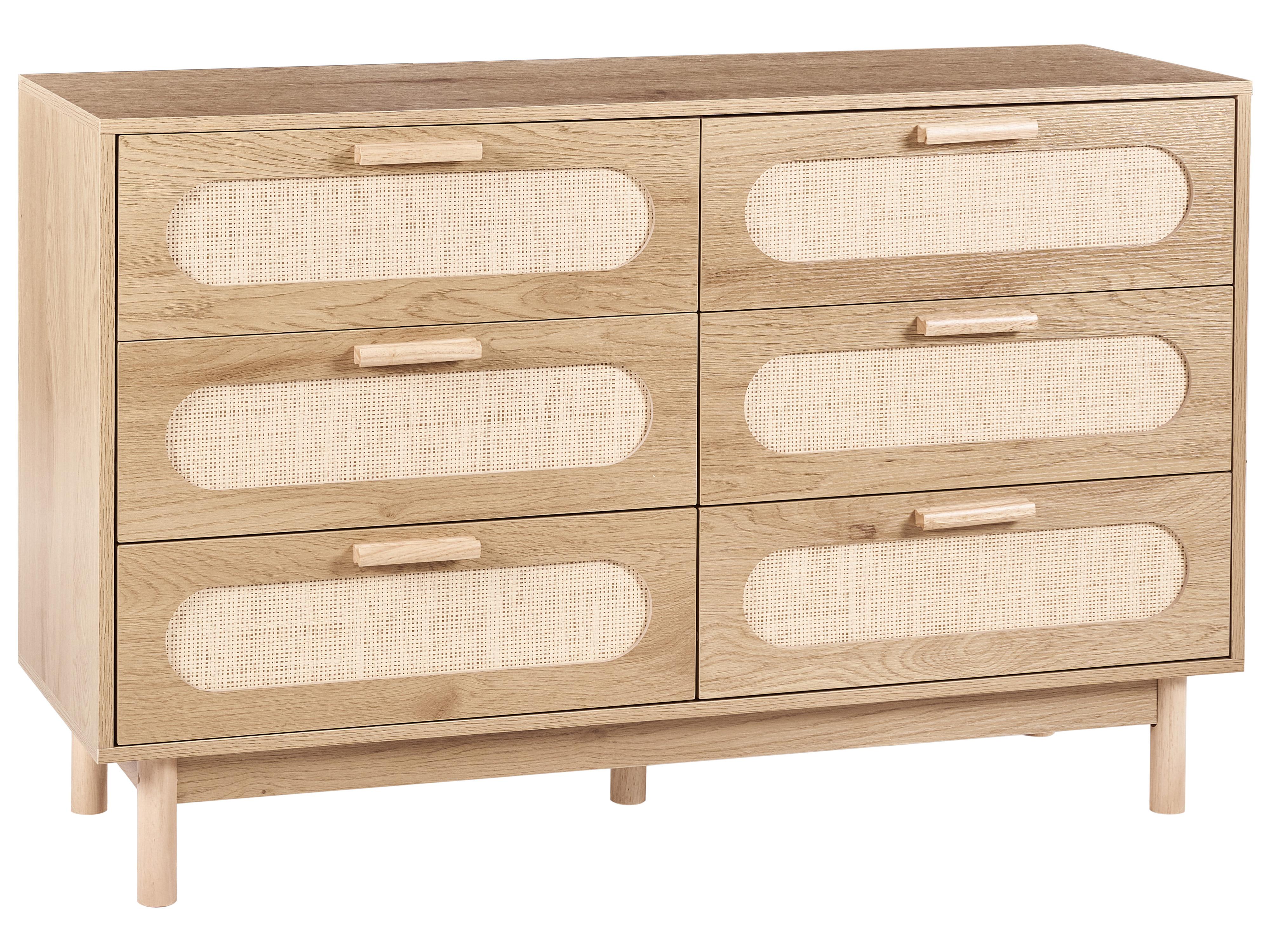 6 Drawer Chest COSTELLO Light Brown