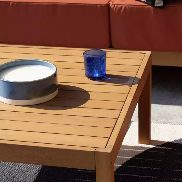 Habitat Koral 5 Seater Wooden Garden Sofa Set - Light Wood