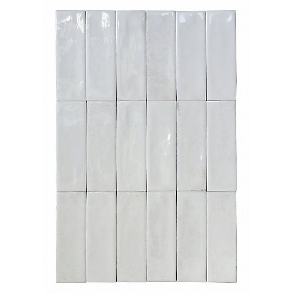 Mini Brick Série Calpe White Porcelaine Premium 5x15cm.