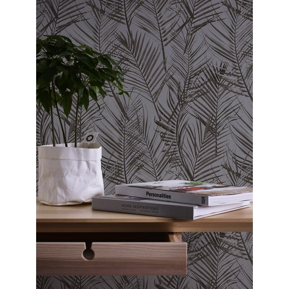 Vliestapete, BxL: 53 x 1005 cm, taupe/braun