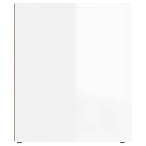 NNEVL Bedside Cabinets 2 pcs High Gloss White 50x39x47 cm