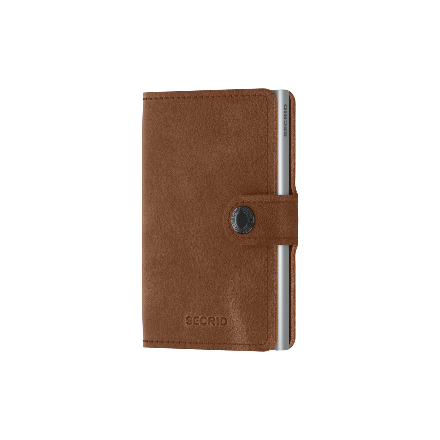 Miniwallet, vintage cognac/silver