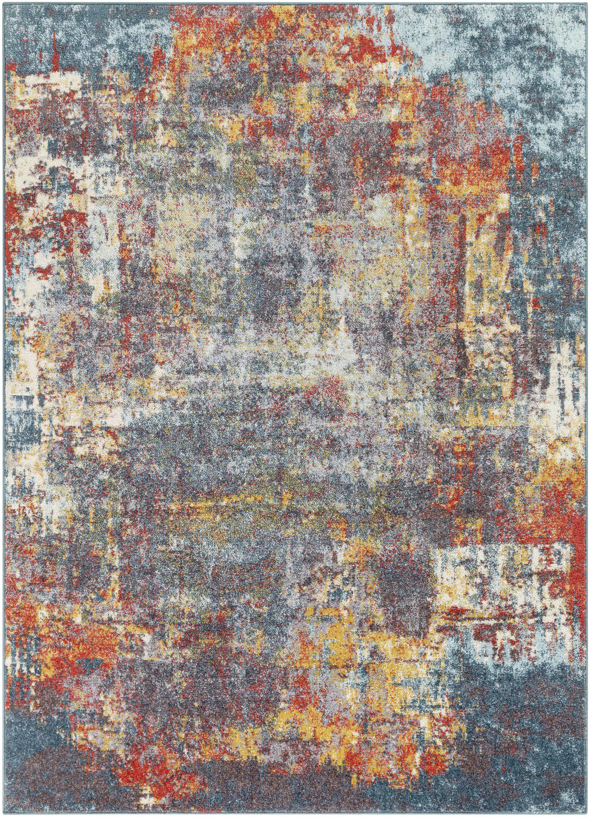 VALERIE - Tapis Abstrait Moderne Multicolore/Bleu 160x213