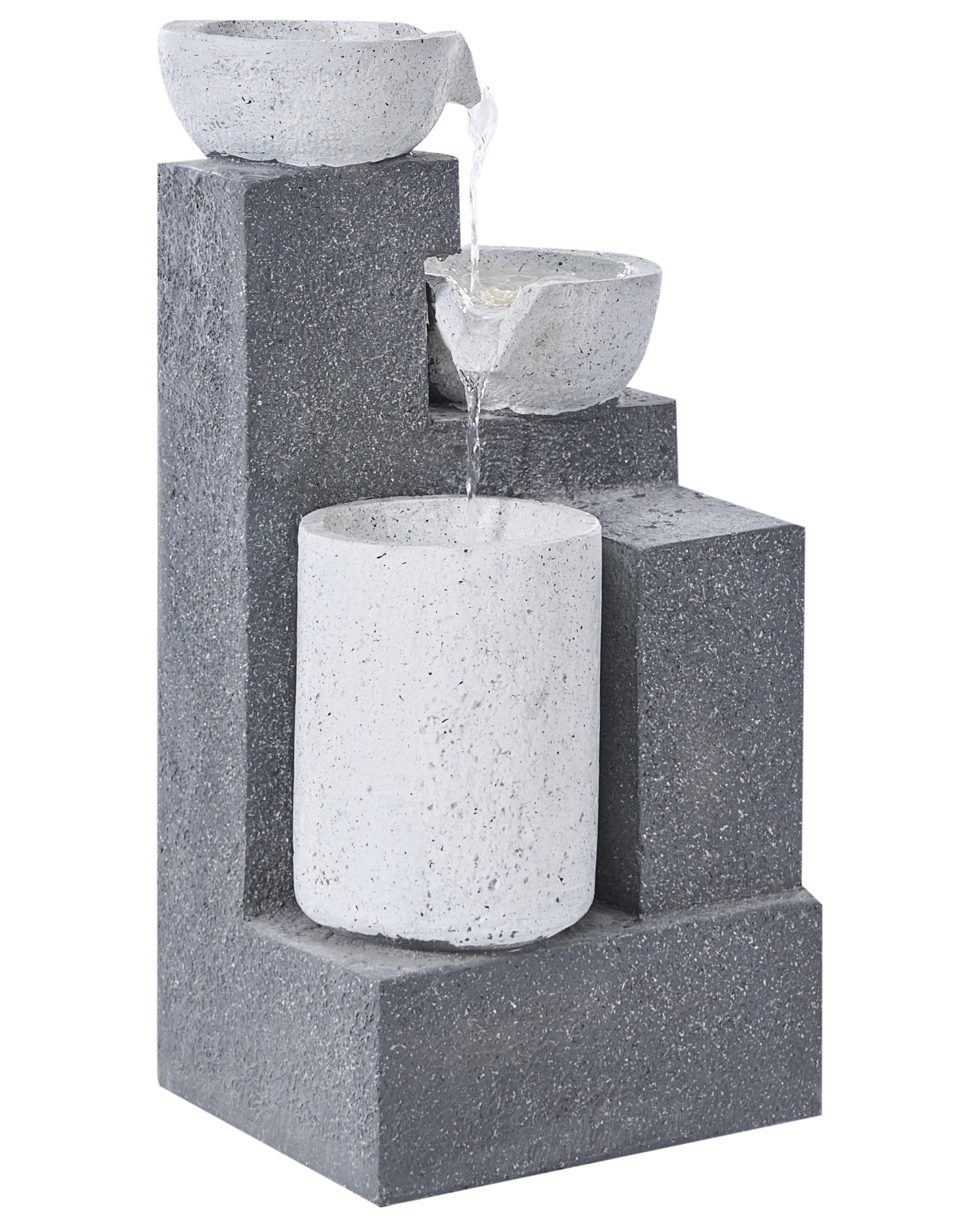 Garden Water Feature LED NAGAMI Grey