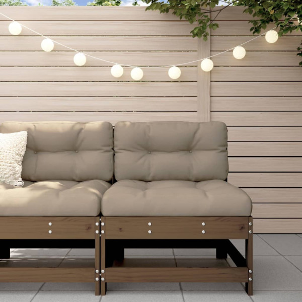 VidaXL Ogrodowa sofa środkowa miodowy brąz