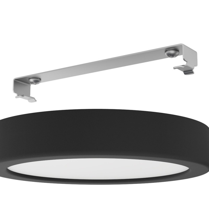 Plafonnier LED Fueva 5 noir Ø 16 cm blanc chaud 1350 lm 11 W EGLO