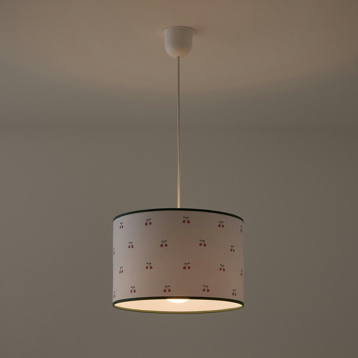 Suspension / Abat-jour imprimé Ø30 cm, Griotte