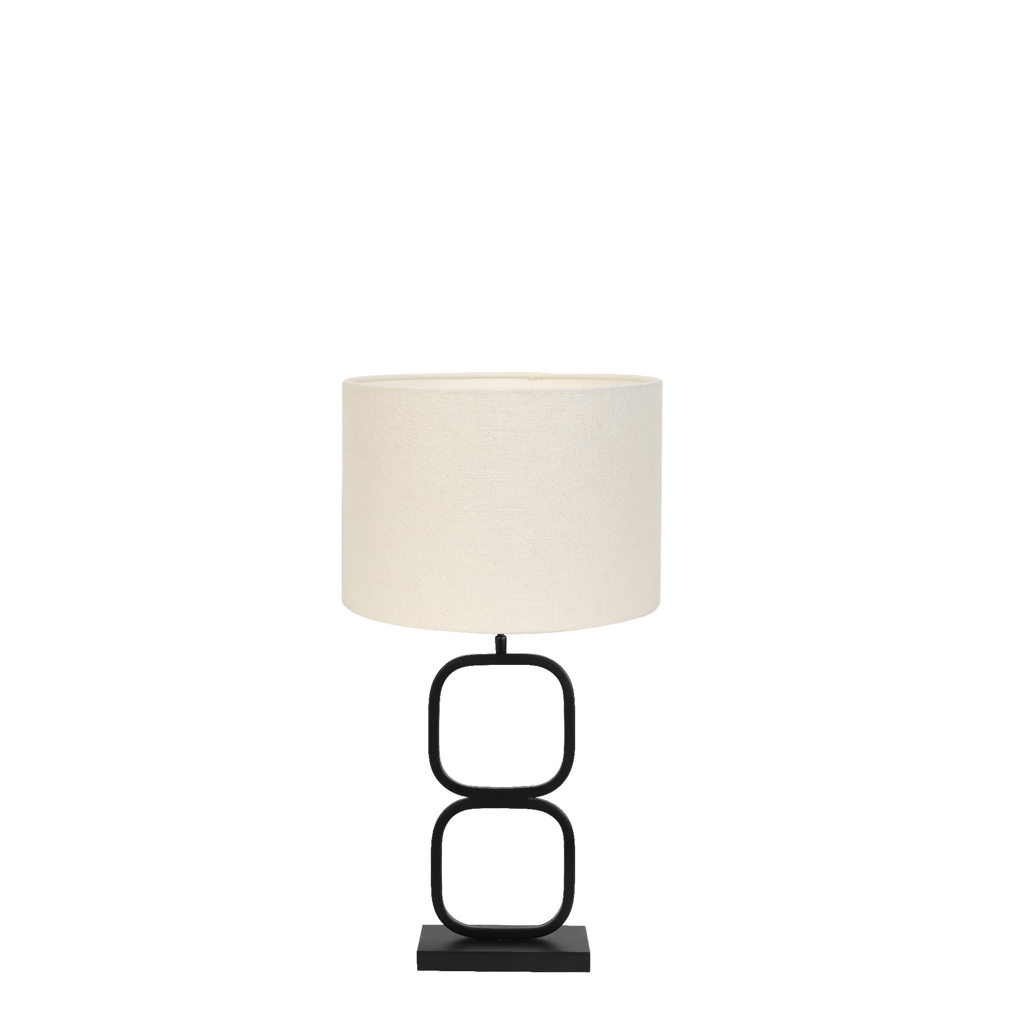 Light & Living tafellamp Lutika/Livigno - zwart, wit - 30x30x67cm