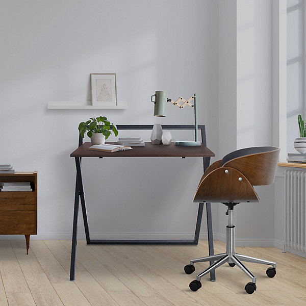Bureau compact en effet bois noir pliable Teamson Home