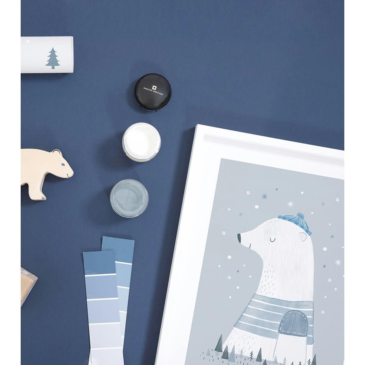 ARTIC DREAM - Cadre ours en Papier Bleu