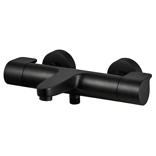 Mitigeur de baignoire thermostatique noir GoodHome Cavally