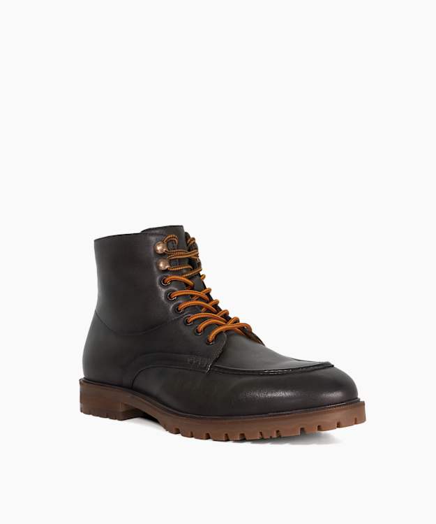 Collson Khaki - Burnished Leather Lace-Up Ankle Boots