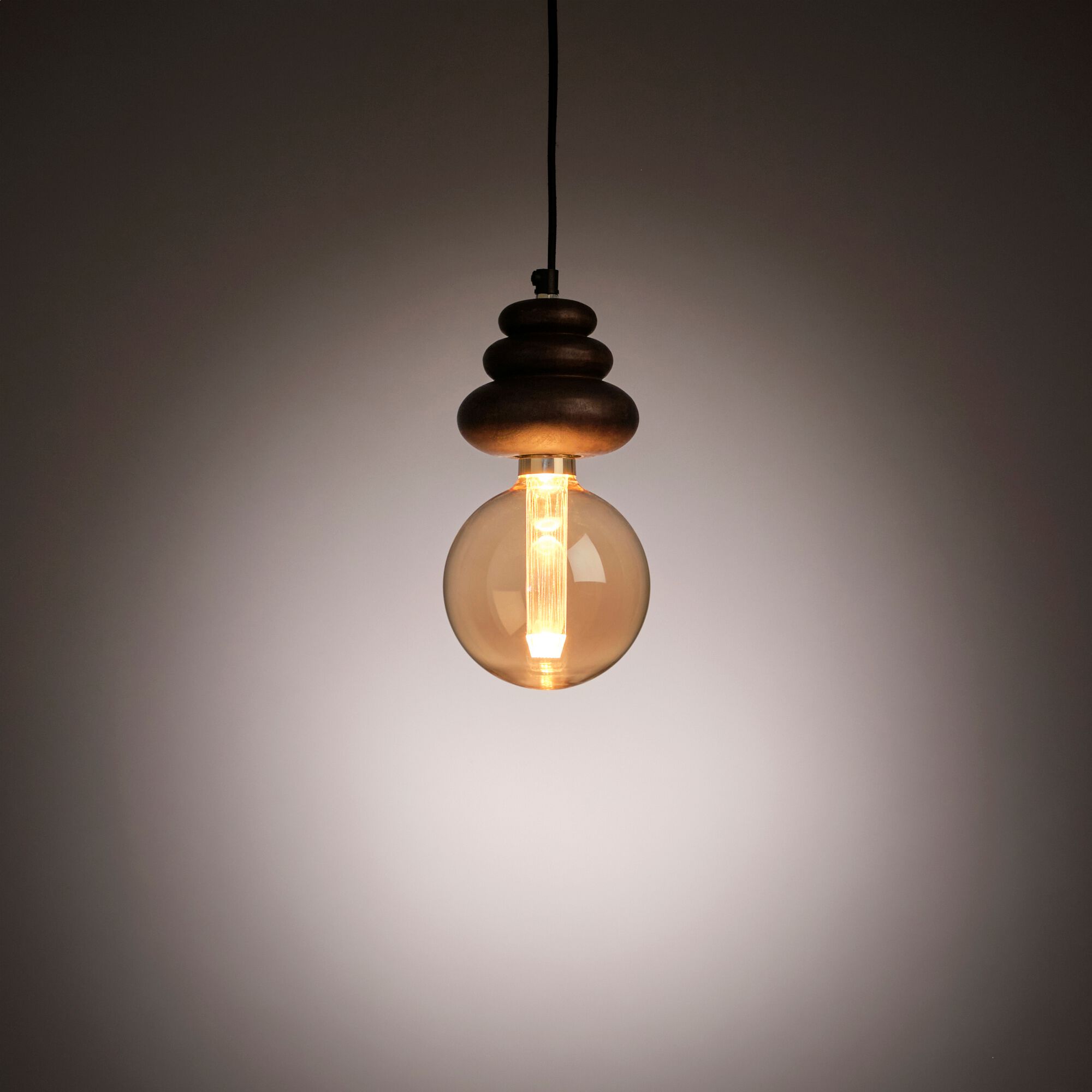 SONYA - Suspension électrifiée en manguier H10cm - naturel