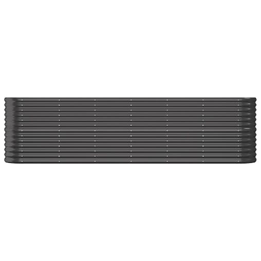 NNEVL Garden Planter Powder-coated Steel 260x40x68 cm Anthracite