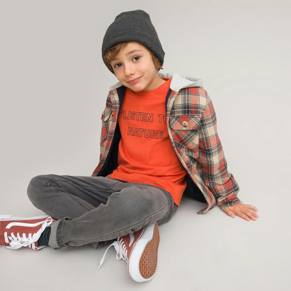 Chemise capuche manches longues 3-12 ans