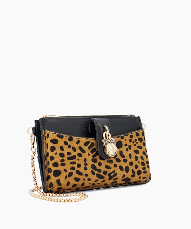Kerrie Leopard - Slim Purse With Removable Card Holder