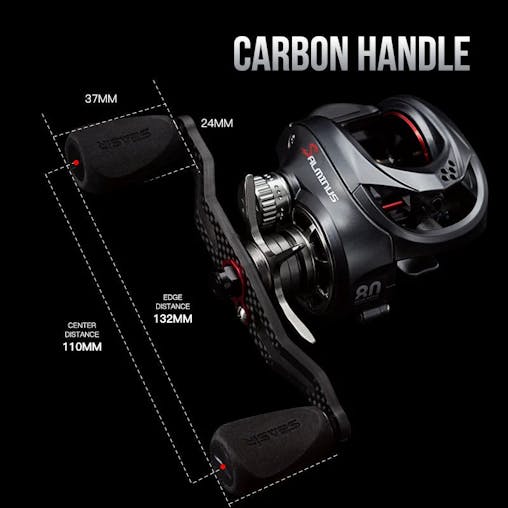 NNEOBA High-Speed Baitcasting Reel Dual Spools Right Hand Black
