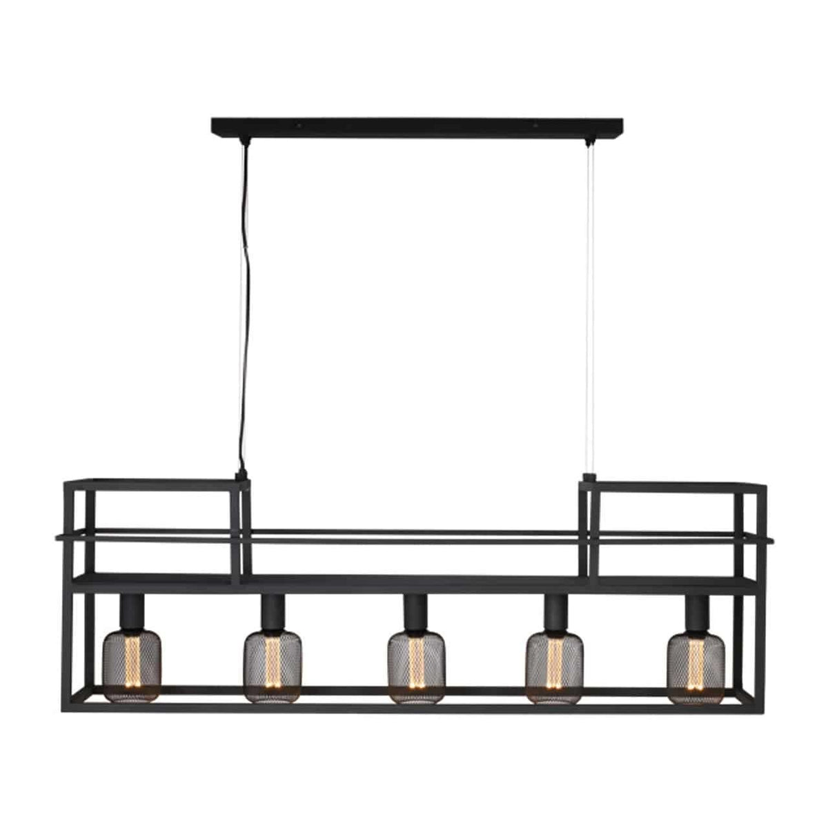 Freelight hanglamp Culinara - 5 lichts - 120 x 160  cm - zwart
