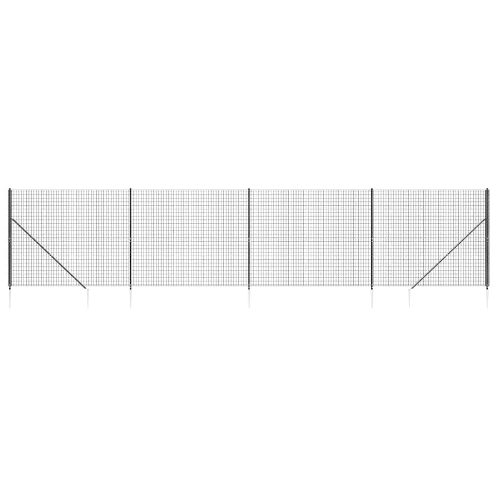 Siatka Ogrodzeniowa Ogrodzenie W Rolce Stal PVC 1,4x10 m Grafitowy