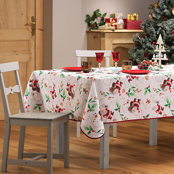 Nappe rectangulaire antitache et infroissable Père Noël