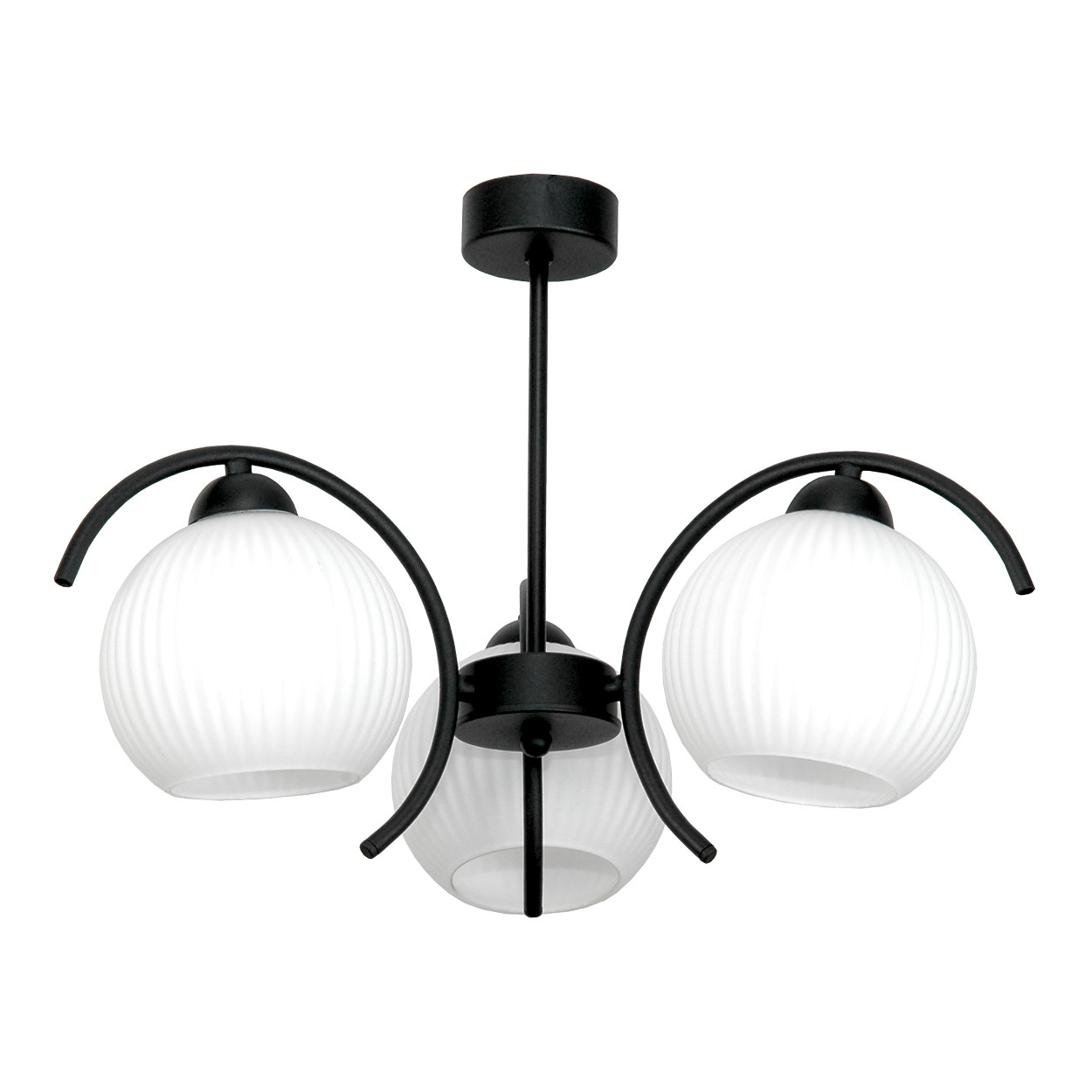 Lampa sufitowa czarna EDYLIT kule białe loft 3xE27 DANI 15-332