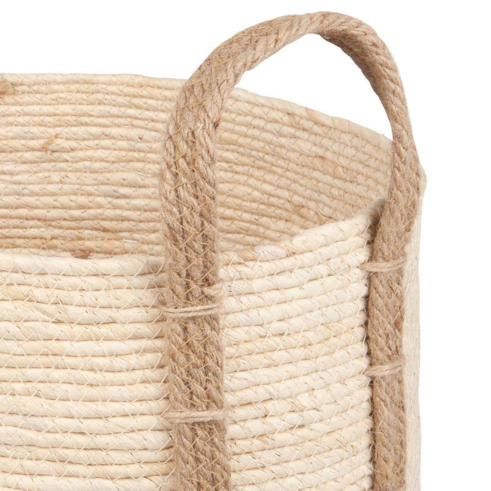 - Panier à grandes anses en fibre végétale