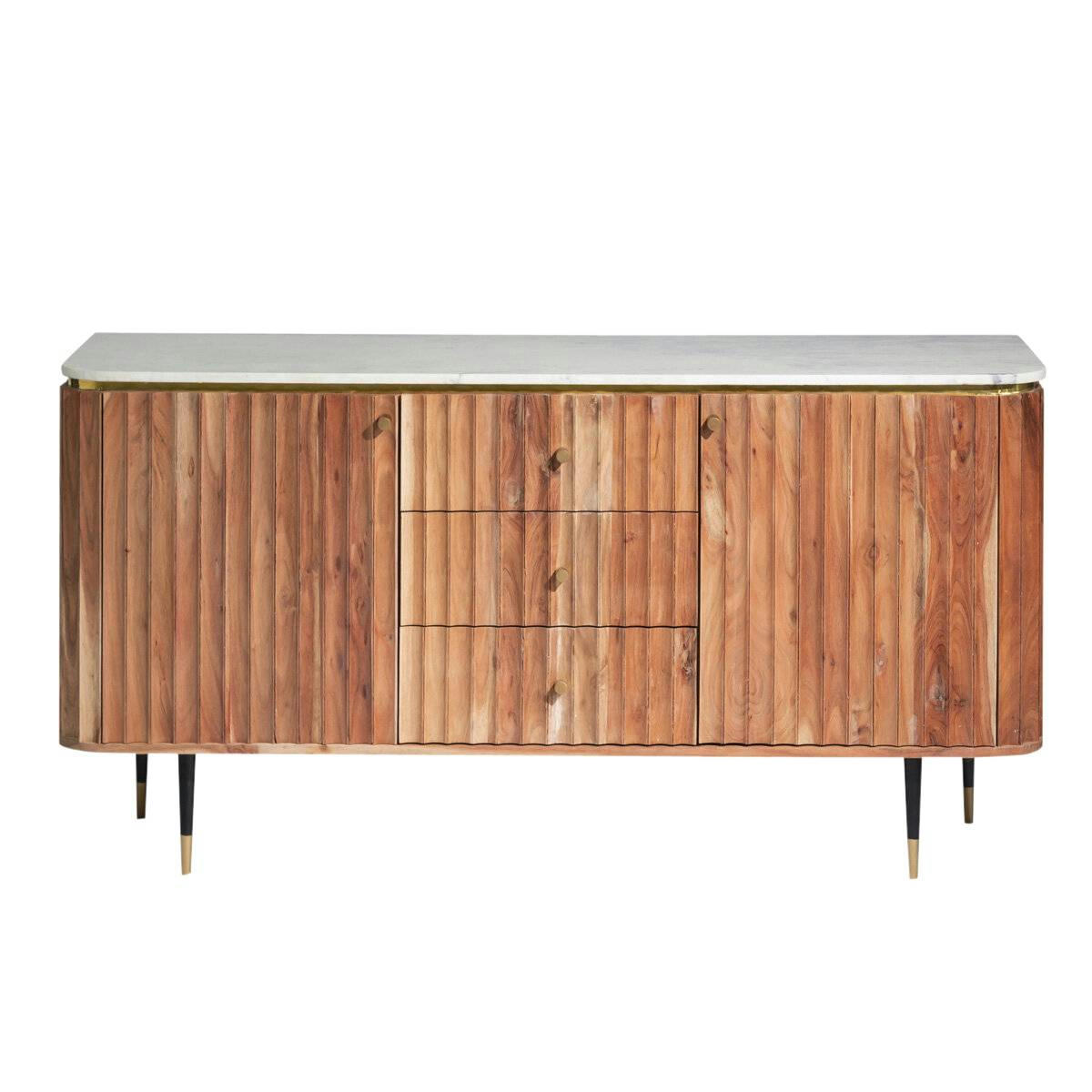 JUDITH - Buffet en bois marron 150 cm