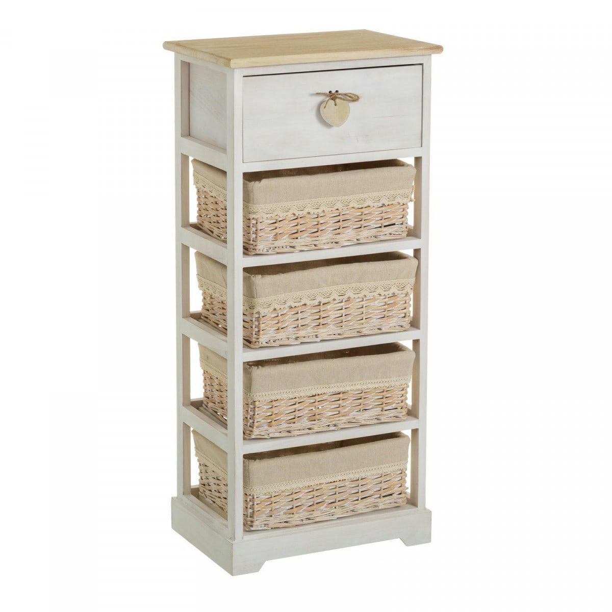 - Meuble de rangement 1 tiroir + 4 paniers 40x29x90cm