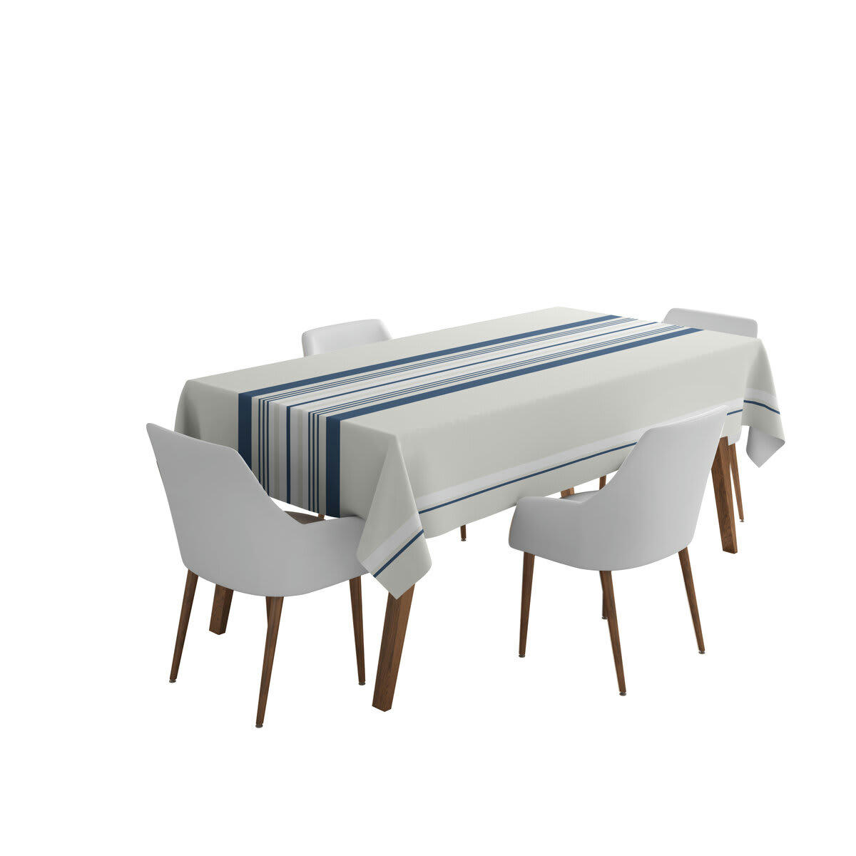 DONIBANE - Nappe Coton Bleu 180x180 cm