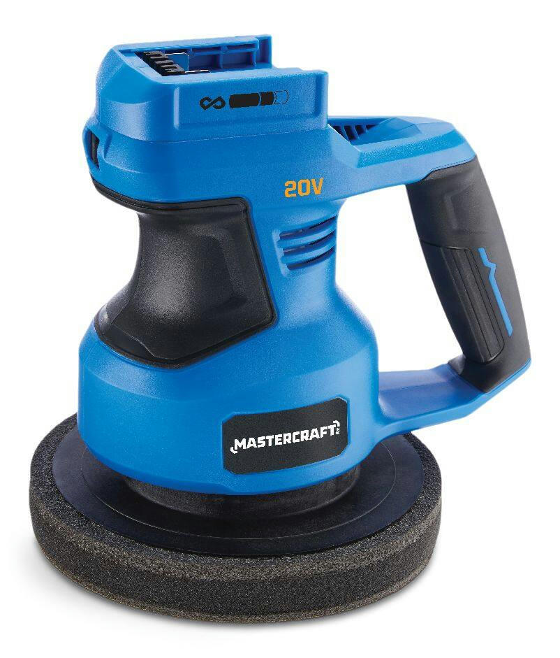 Mastercraft 20V Max Lithium-Ion Cordless Single-Speed Orbital Buffer/Polisher with Pads, 7-in, Tool Only, PWR POD Compatible