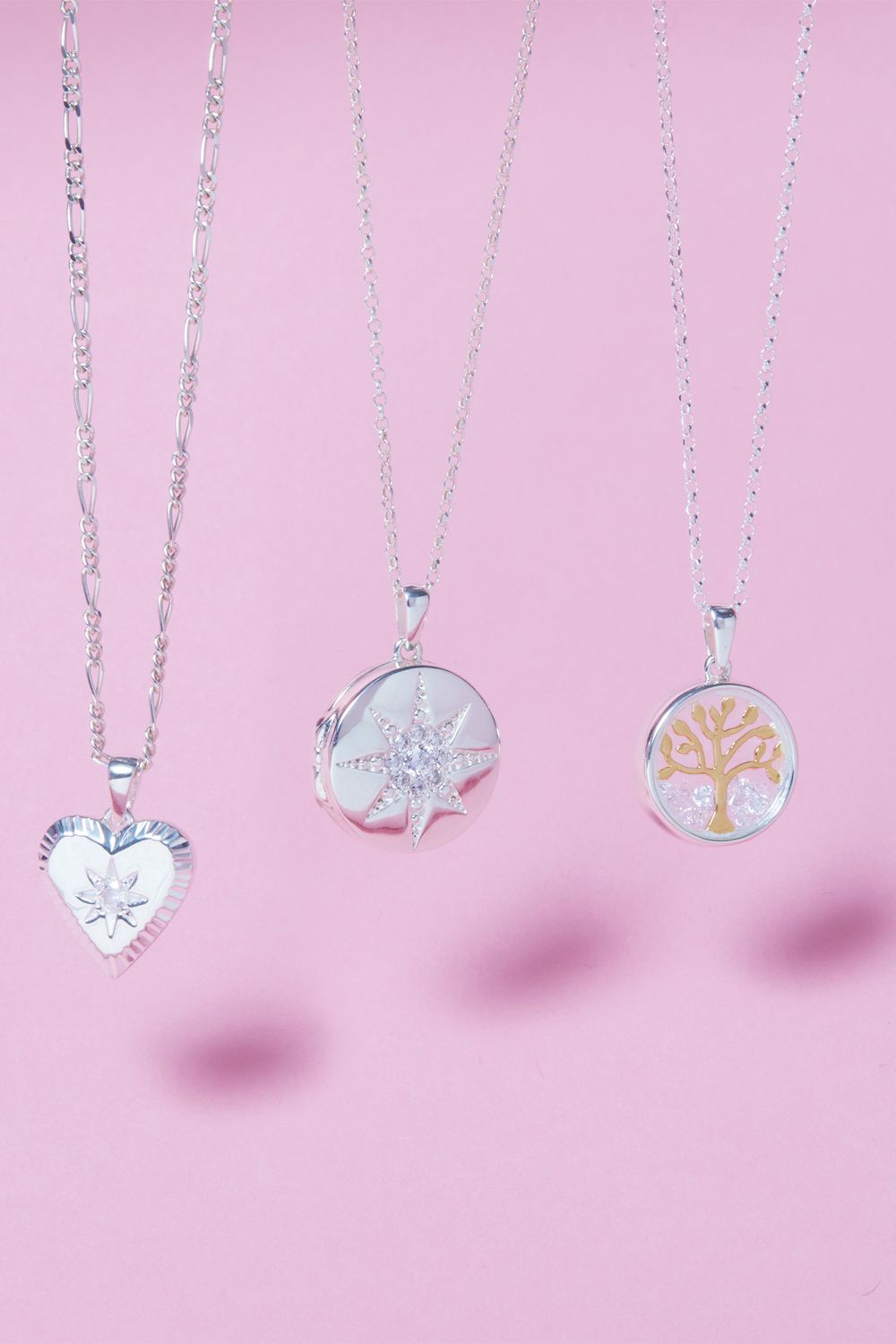 Simply Silver Sterling Silver 925 Diamond Cut Heart Pendant Necklace