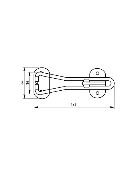 Entrebailleur pour porte d'entrée, taquet d'arrêt, 142mm, doré - THIRARD