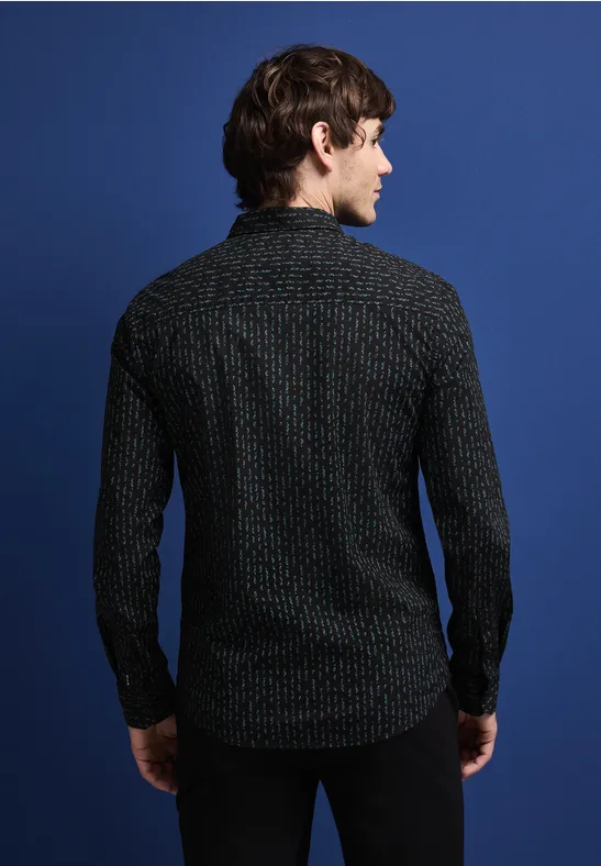 Bedrucktes Popeline Hemd