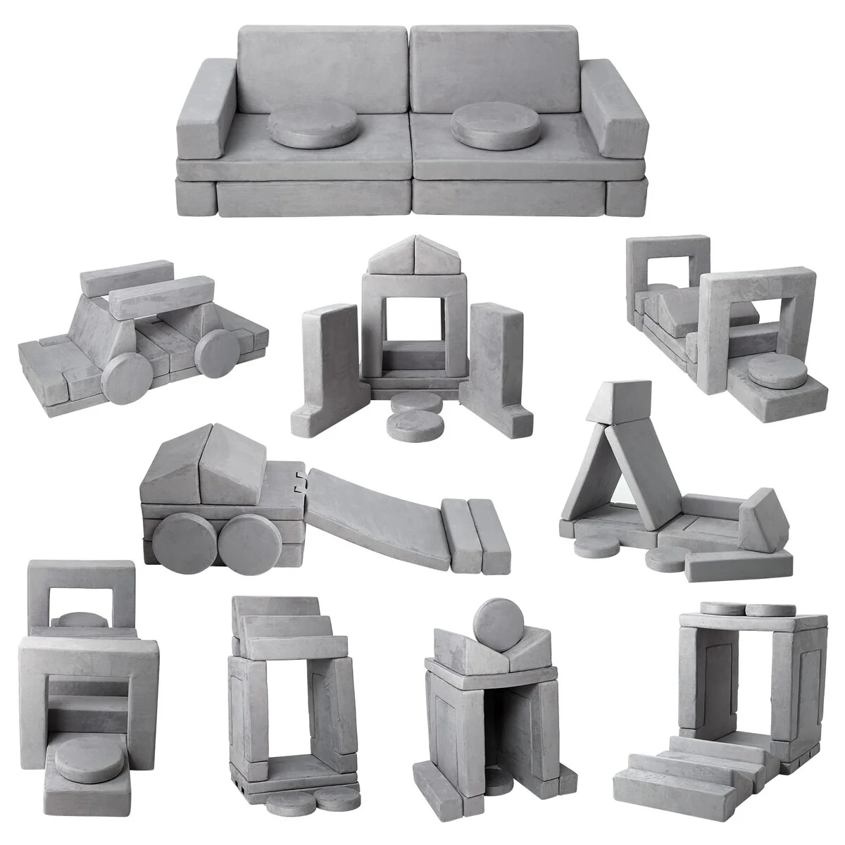 12 PCS Modular Kids Play Couch for Inspiring Creativity