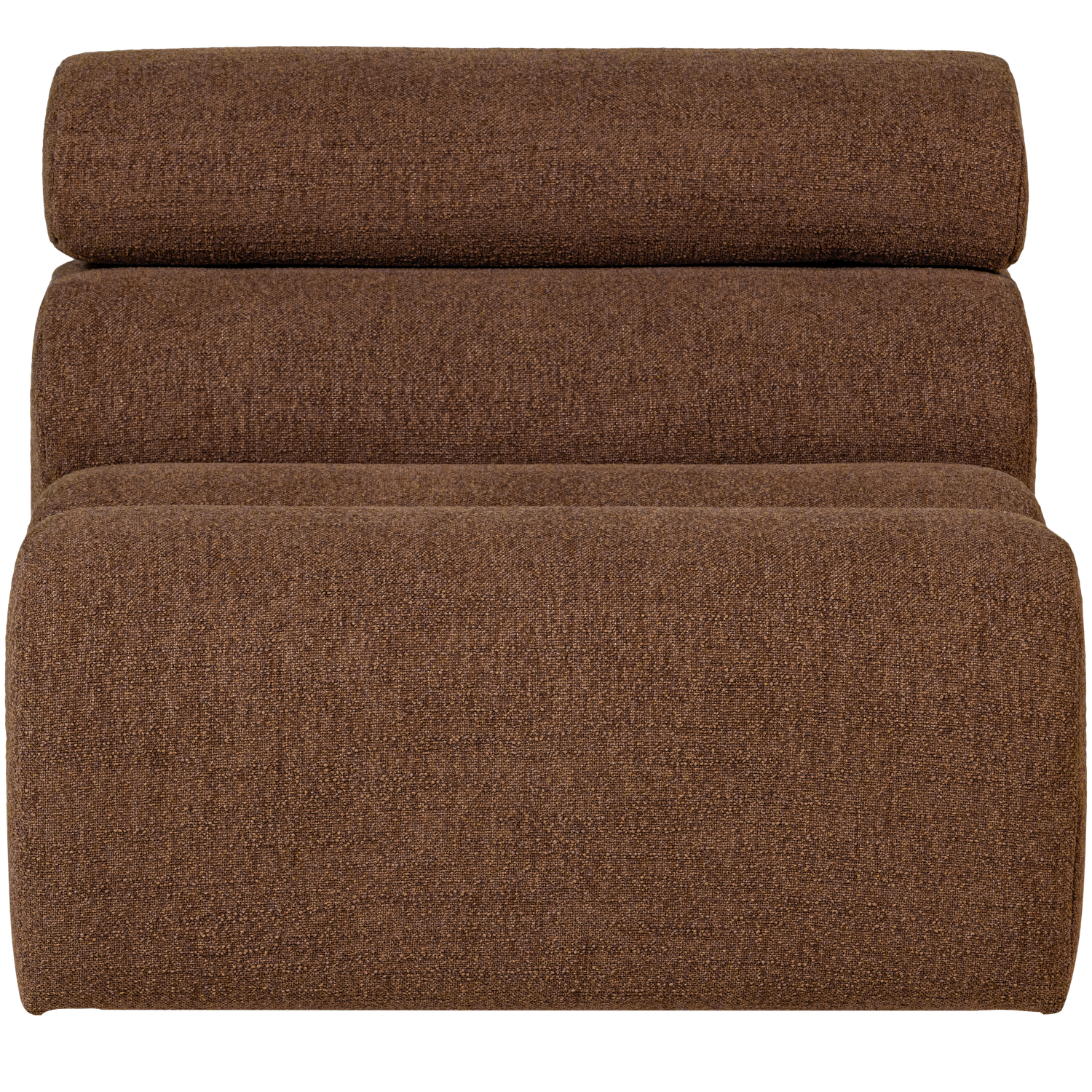 WOOOD 1-zits element bank Novi - Polyester - Mokkabruin - 86x82x113