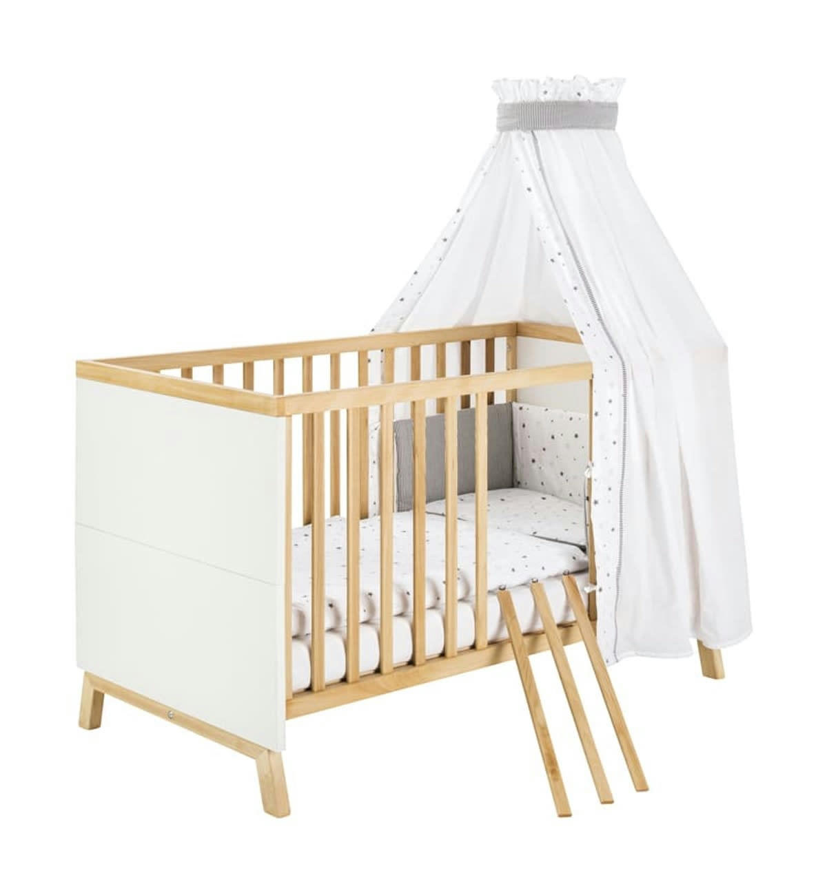 MIAMI - Lit bébé évolutif 70 x 140 blanc