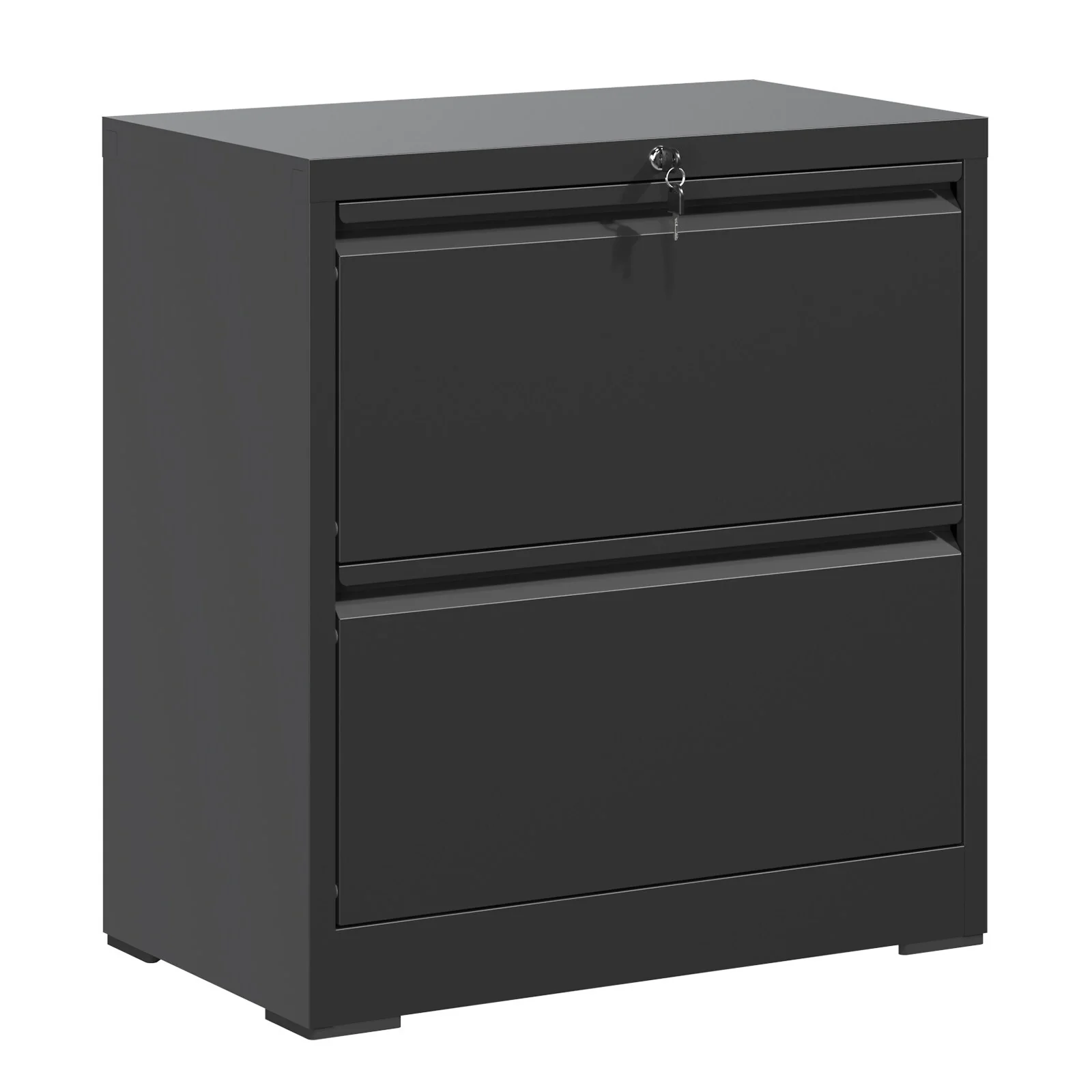 2 Drawer Lateral File Cabinet with Lock, Metal Lateral Filing Cabinet for Home Office, Steel Wide Horizontal Filing Cabinets