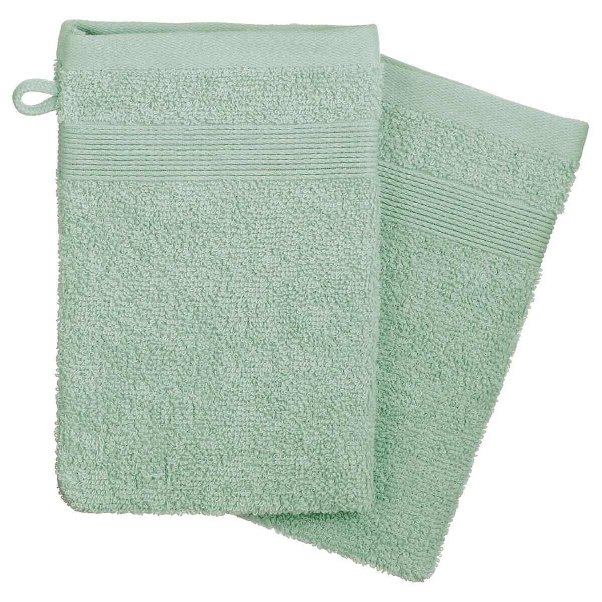 Set of 2 flannels Green, 15x21 cm, 450 g/m&sup2;