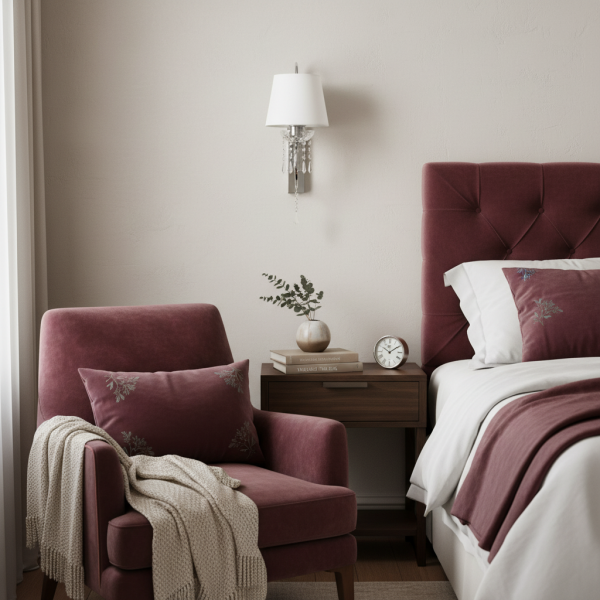 Kinkiet ścienny do sypialni glamour chrom EDYLIT 1xE27 NOLA BIANCO 12-383