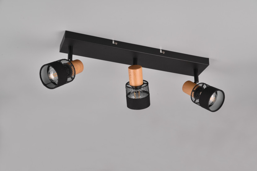 Spot listwa czarno-brązowy Nandini 3xE14x10W wym:17x8,5x58,5cm IP20 Trio