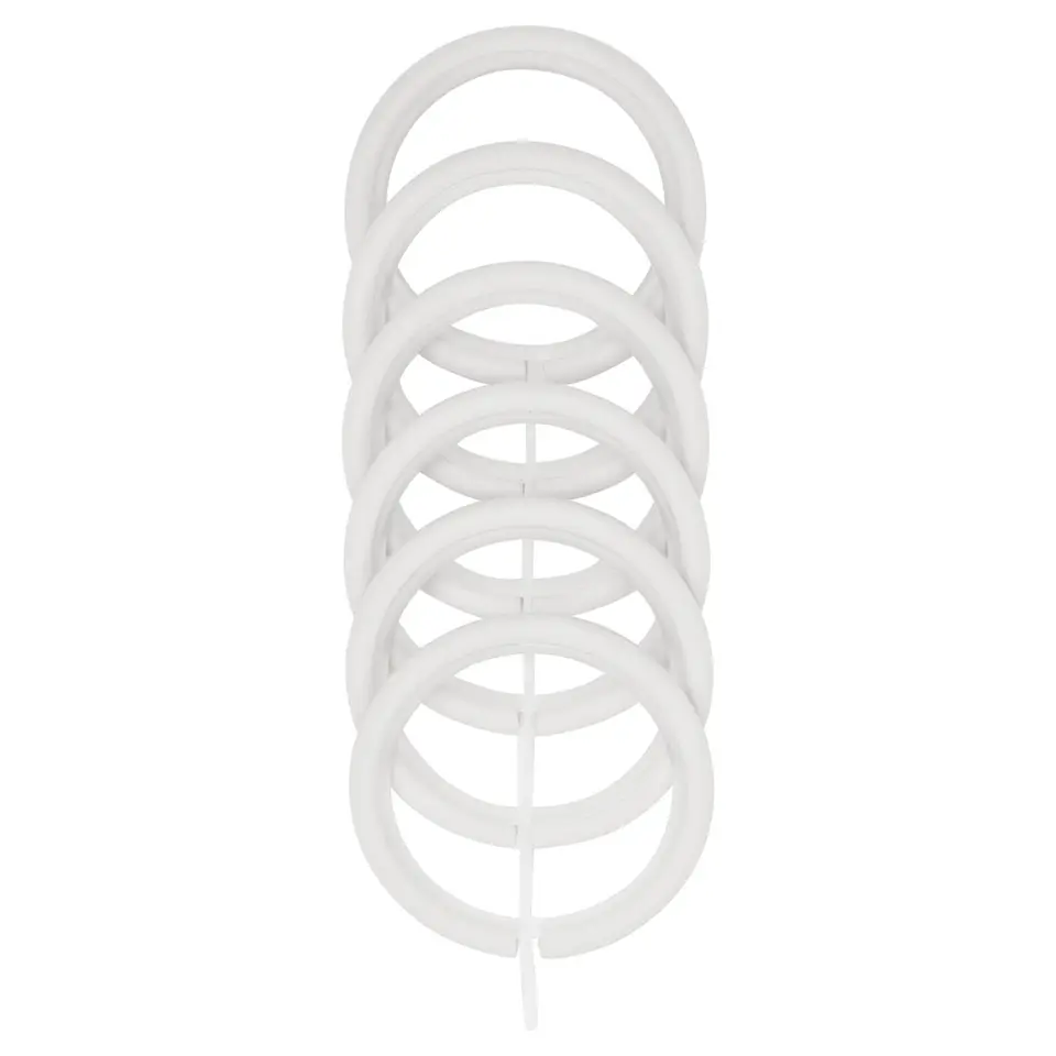 Gordijnring met haakje gordijnroede - wit - &Oslash;28mm - S/10 (2016376)